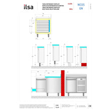 Charger l&#39;image dans la galerie, ILSA - Table réfrigérée positive -2°C/+8°C - avec 2 portes GN 1/1
